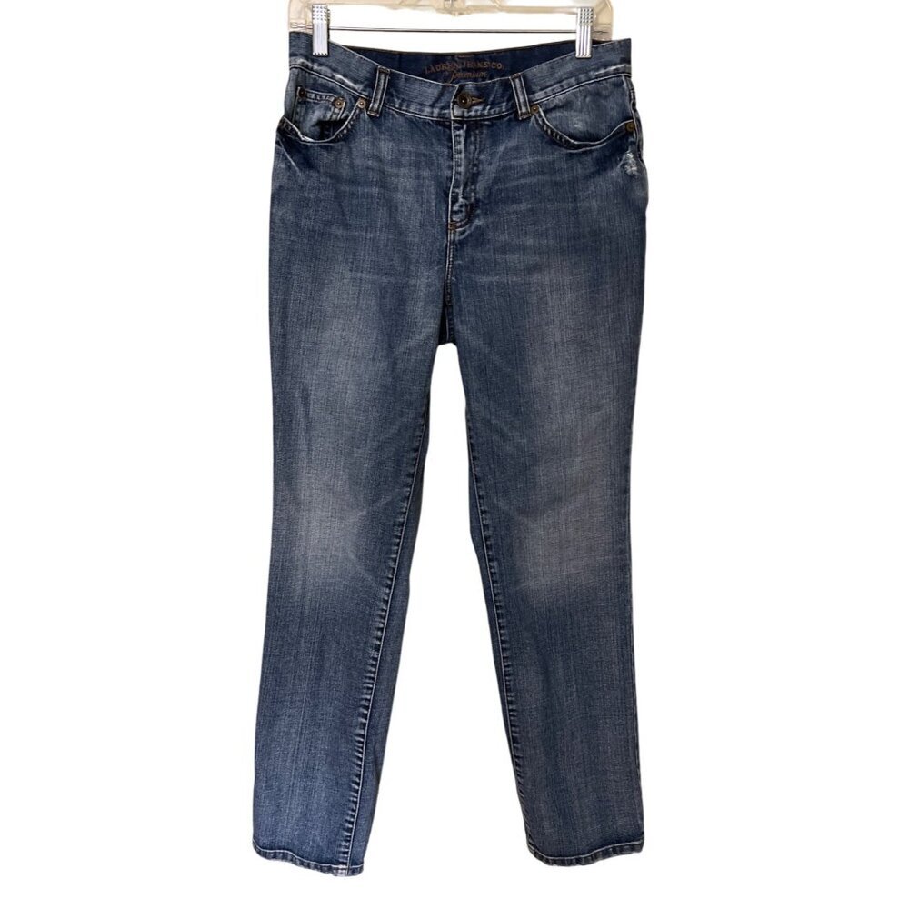 Lauren Jeans Co. Premium Womens‎ Straight-Leg Denim Jeans Size 6 Mid-Rise